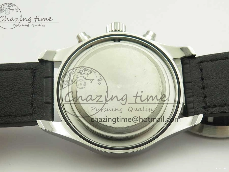 MIROTIME 0213 Pilot Chrono 377725 SS ZF 1:1 Best Edition White Dial on Black Leather Strap A Soft 7183